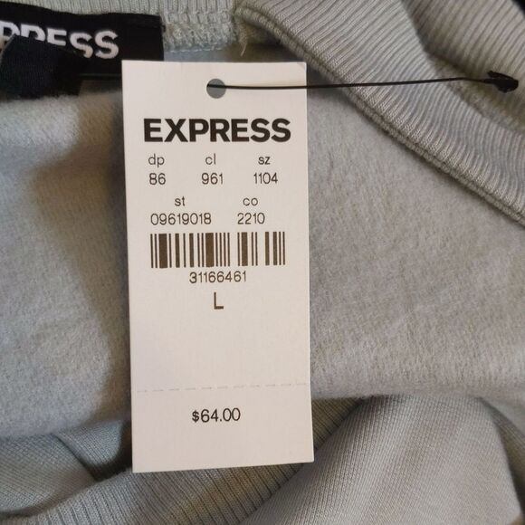 Express NWT crossover top, deep v-neck front & back, light celery green L - Picture 7 of 11